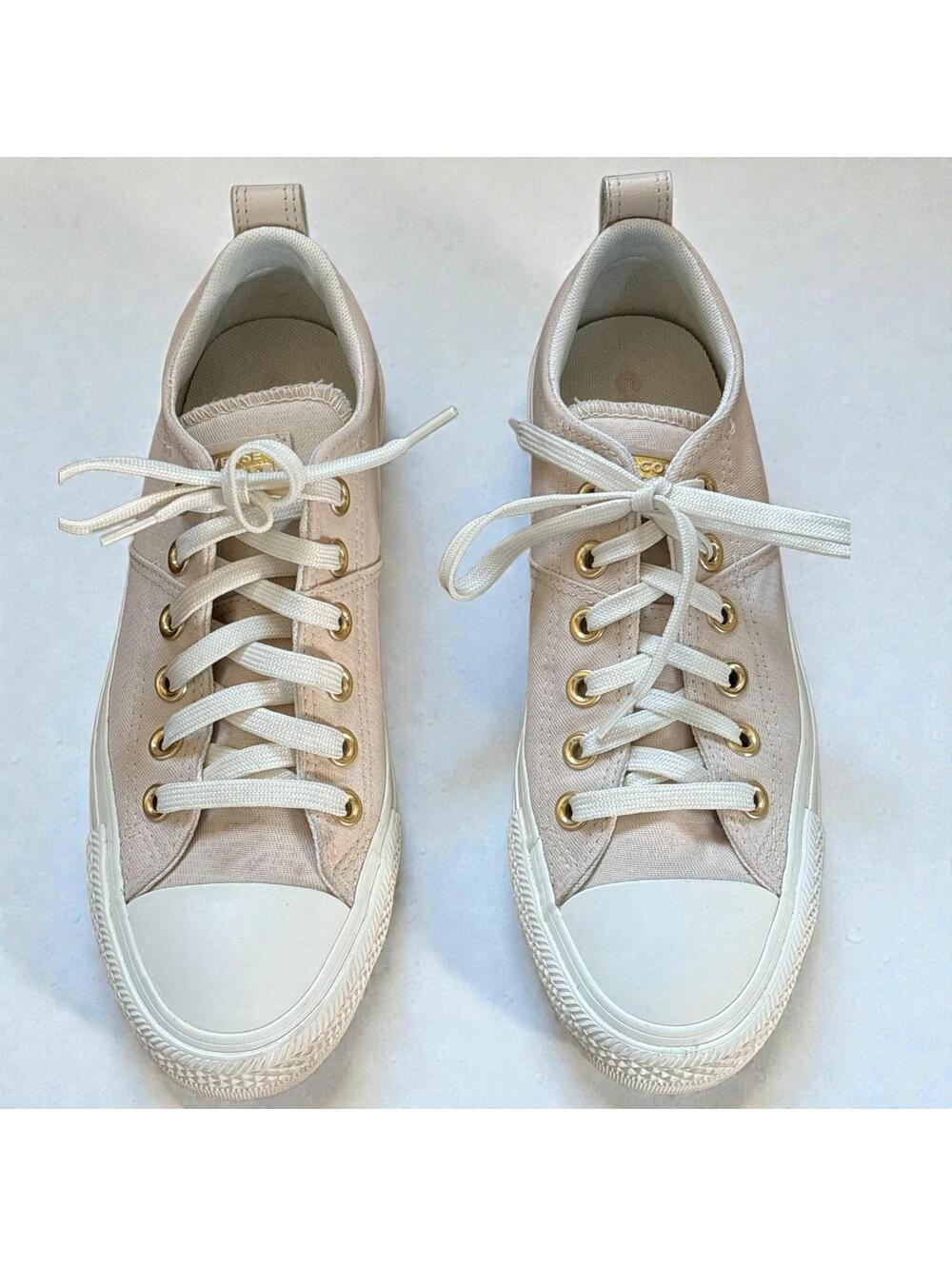 Converse All Star Chuck Taylor Madison OX Canvas Sneakers Beige New Size 7.5